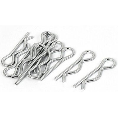 uxcell sourcing map 2,5 x 45 mm mola bloqueio metal cavilha clipe cabelo passador prateado tom (10 unidades) uxcell sourcing map 2,5 x 45 mm mola bloqueio metal cavilha clipe cabelo passador prateado tom (10 unidades)