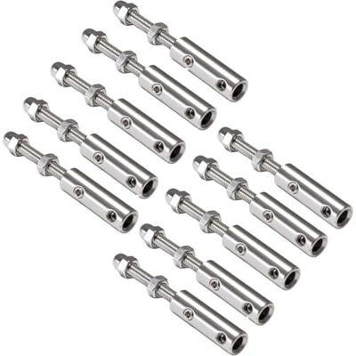 PRIOstahl Terminal de cabo de fio de 4 mm a 6 mm para fixação de cabos de aço inoxidável V2A PRIOstahl Terminal de cabo de fio de 4 mm a 6 mm para fixação de cabos de aço inoxidável V2A