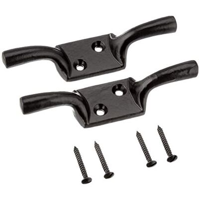 Merriway Gancho externo (2 unidades, 100 mm, acabamento acetinado), preto Merriway Gancho externo (2 unidades, 100 mm, acabamento acetinado), preto