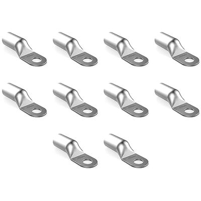 AUPROTEC 10 terminais de cabo tubular de 50 mm², diâmetro de orifício M10, conectores de cabo SC sem isolamento de cobre estanhado AUPROTEC 10 terminais de cabo tubular de 50 mm², diâmetro de orifício M10, conectores de cabo SC sem isolamento de cobre estanhado