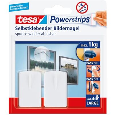 tesa Gancho para quadros Powerstrips, branco tesa Gancho para quadros Powerstrips, branco