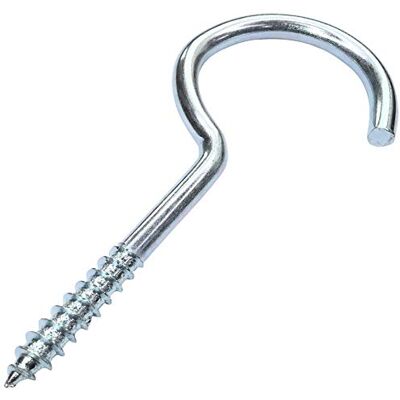 AERZETIX Conjunto de 20 peças Gancho aparafusado para madeira Ø 4,2 x 79 mm aço galvanizado bricolage ferramentas de montagem/ferragens C47868 AERZETIX Conjunto de 20 peças Gancho aparafusado para madeira Ø 4,2 x 79 mm aço galvanizado bricolage ferramentas de montagem/ferragens C47868