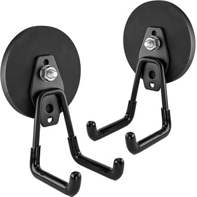 POPPSTAR 2 ganchos magnéticos para oficina (redondos Ø 88 mm, força de tração 42 kg, altura 80 mm), cor: preto POPPSTAR 2 ganchos magnéticos para oficina (redondos Ø 88 mm, força de tração 42 kg, altura 80 mm), cor: preto