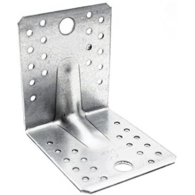 DOJA Barcelona Angulo União, pack de 10, 105 x 105 x 90 mm, 2,5 espessura, aço galvanizado, moldura de ângulo montagem e reforço, suporte ângulo reto conector angular, para prateleira, mesa, móveis DOJA Barcelona Angulo União, pack de 10, 105 x 105 x 90 mm, 2,5 espessura, aço galvanizado, moldura de ângulo montagem e reforço, suporte ângulo reto conector angular, para prateleira, mesa, móveis