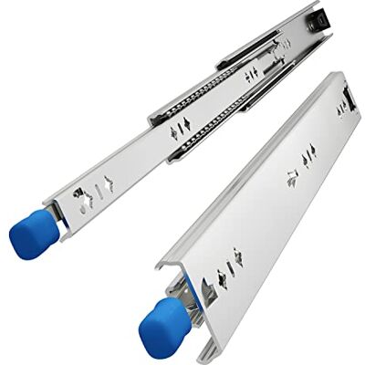 VADANIA 800 mm Guias para gavetas de alta resistência com fechadura #VD2053, 53 mm de largura, capacidade de carga de até 90 kg, extensão total de 3 volts, montagem lateral, 1 par. VADANIA 800 mm Guias para gavetas de alta resistência com fechadura #VD2053, 53 mm de largura, capacidade de carga de até 90 kg, extensão total de 3 volts, montagem lateral, 1 par.