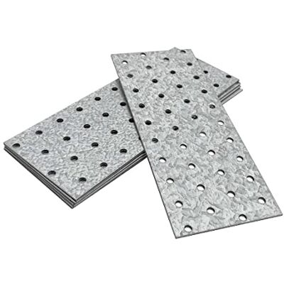 OMIdeas 5 placas perfuradas (200 x 80 x 2) placas de união planas de aço placa de montagem suporte de fixação galvanizado OMIdeas 5 placas perfuradas (200 x 80 x 2) placas de união planas de aço placa de montagem suporte de fixação galvanizado