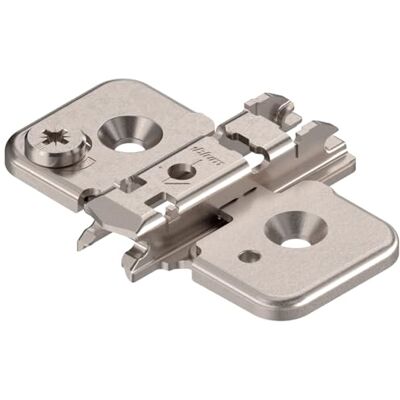 Blum Clipe Top sem moldura de aço niquelado Cam-Monting placa (embalagem de 5) Blum Clipe Top sem moldura de aço niquelado Cam-Monting placa (embalagem de 5)
