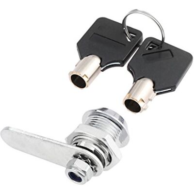 Hicello Fechadura tubular de zinco de 16 mm com 2 chaves, para armário, caixa de correio, gaveta, armário, caixa de ferramentas, acessórios de substituição para móveis e cacifos Hicello Fechadura tubular de zinco de 16 mm com 2 chaves, para armário, caixa de correio, gaveta, armário, caixa de ferramentas, acessórios de substituição para móveis e cacifos