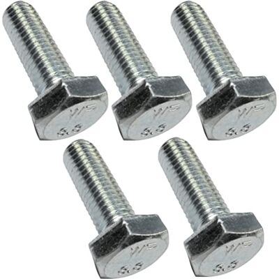 AERZETIX , Conjunto de 5 parafusos M10 x 30, cabeça hexagonal, Ø 10 x 30 mm, DIN 933, classe 8,8, aço galvanizado, bricolagem, ferramenta de montagem/ferragens, C47350 AERZETIX , Conjunto de 5 parafusos M10 x 30, cabeça hexagonal, Ø 10 x 30 mm, DIN 933, classe 8,8, aço galvanizado, bricolagem, ferramenta de montagem/ferragens, C47350