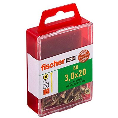 fischer Power Fast, 3,0 x 20, senkkop fopf VG PZ Box, galvanizados, fischer Power Fast, 3,0 x 20, senkkop fopf VG PZ Box, galvanizados,
