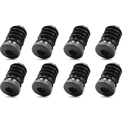 Design61 8 tampões de rosca para tubo redondo com rosca de plástico M10, diâmetro de 22 mm, espessura da parede 1,5 2 mm Design61 8 tampões de rosca para tubo redondo com rosca de plástico M10, diâmetro de 22 mm, espessura da parede 1,5 2 mm