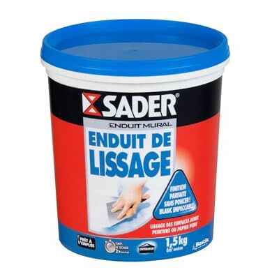 Sader Revestimento de alisamento de parede pronto para uso em pasta interior e teto pode ser usado como junta de placa de gesso, boca de até 2 mm e boca de poro de madeira branco 1 frasco de Sader Revestimento de alisamento de parede pronto para uso em pasta interior e teto pode ser usado como junta de placa de gesso, boca de até 2 mm e boca de poro de madeira branco 1 frasco de