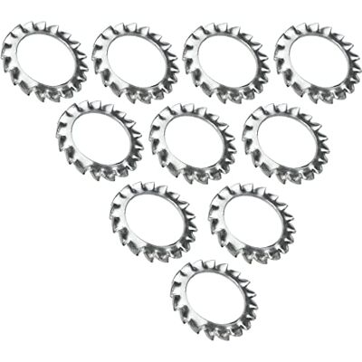 AERZETIX C48818 Conjunto de 10 arruelas leque com dentes externos M16 aço inoxidável A2 DIN 6798 AERZETIX C48818 Conjunto de 10 arruelas leque com dentes externos M16 aço inoxidável A2 DIN 6798