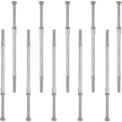 AERZETIX Conjunto de 10 buchas de plástico Ø 10 x 230 mm com flange chanfrada 10 parafusos Ø 7 x 235 mm autorroscantes com cabeça fresada pegada estrela TX40 betão tijolo fixação AERZETIX Conjunto de 10 buchas de plástico Ø 10 x 230 mm com flange chanfrada 10 parafusos Ø 7 x 235 mm autorroscantes com cabeça fresada pegada estrela TX40 betão tijolo fixação