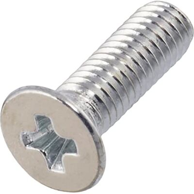 AERZETIX Conjunto de 100 parafusos de metal M3 x 10 mm com cabeça fresada PH1 DIN 965, em aço de carbono, dureza 4,8, acabamento galvanizado, para fixação parafuso chave de fendas montagem AERZETIX Conjunto de 100 parafusos de metal M3 x 10 mm com cabeça fresada PH1 DIN 965, em aço de carbono, dureza 4,8, acabamento galvanizado, para fixação parafuso chave de fendas montagem
