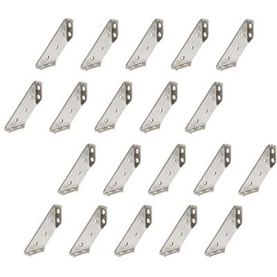 LIKERAINY 90 graus suporte de ângulo 50 x 50 mm esquadras aço inoxidável forma de triângulo suporte de canto para conectores de cadeira de prateleira de móveis Corner Brace 20 peças LIKERAINY 90 graus suporte de ângulo 50 x 50 mm esquadras aço inoxidável forma de triângulo suporte de canto para conectores de cadeira de prateleira de móveis Corner Brace 20 peças