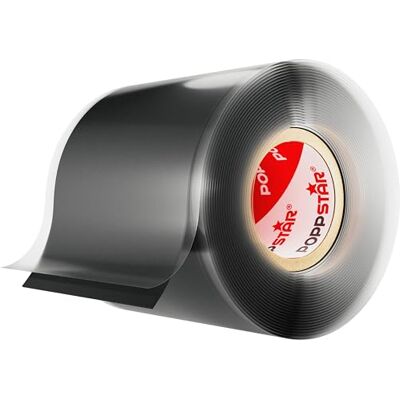 POPPSTAR Fita de silicone autoadesiva ideal como fita de reparação, fita isolante e fita de vedação (estanque, hermética), preto, diferentes tamanhos. POPPSTAR Fita de silicone autoadesiva ideal como fita de reparação, fita isolante e fita de vedação (estanque, hermética), preto, diferentes tamanhos.