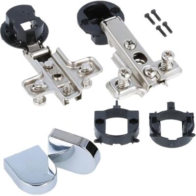MS Beschläge Dobradiça de porta de vidro em frasco de 1 par, diâmetro 26 mm, cromado brilhante, oval, batente de canto MS Beschläge Dobradiça de porta de vidro em frasco de 1 par, diâmetro 26 mm, cromado brilhante, oval, batente de canto