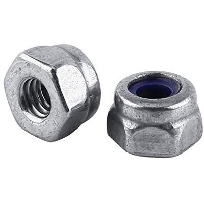 Walfront M2-M12 Porcas de aço inoxidável SS304 porcas de auto-bloqueio hexagonal porcas de bloqueio anti-soltas com arruelas de nylon (M2-100 peças) Walfront M2-M12 Porcas de aço inoxidável SS304 porcas de auto-bloqueio hexagonal porcas de bloqueio anti-soltas com arruelas de nylon (M2-100 peças)