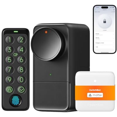 SwitchBot Lock Pro WiFi Inteligente, de Acesso Sem Chave, Fechadura Inteligente para Porta da Frente, Cerrojo Inteligente, Adaptável ao Cerrojo Existente em Minutos, compatível com Matter, Alexa SwitchBot Lock Pro WiFi Inteligente, de Acesso Sem Chave, Fechadura Inteligente para Porta da Frente, Cerrojo Inteligente, Adaptável ao Cerrojo Existente em Minutos, compatível com Matter, Alexa