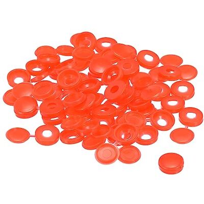 sourcing map 100 unidades 5 mm dobradiças parafuso cobertura tampas de plástico dobrável parafuso pressão tampa alanela rebatível parafuso proteção cobertura para M3 M4 M5 parafusos, vermelho sourcing map 100 unidades 5 mm dobradiças parafuso cobertura tampas de plástico dobrável parafuso pressão tampa alanela rebatível parafuso proteção cobertura para M3 M4 M5 parafusos, vermelho