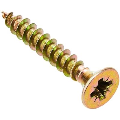Forgefix Parafusos de Rosca Única Multiusos 6,0 x 40mm Zinco Amarelo Passivado Caixa de 200 Forgefix Parafusos de Rosca Única Multiusos 6,0 x 40mm Zinco Amarelo Passivado Caixa de 200