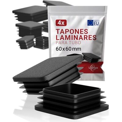 LouMaxx Tampões de lâmina de 60 x 60 mm, tampa de tubo preto, tampa para tubo quadrado, 60 x 60 mm, tampas quadradas de plástico resistente, tampas para postes como tampa protetora LouMaxx Tampões de lâmina de 60 x 60 mm, tampa de tubo preto, tampa para tubo quadrado, 60 x 60 mm, tampas quadradas de plástico resistente, tampas para postes como tampa protetora