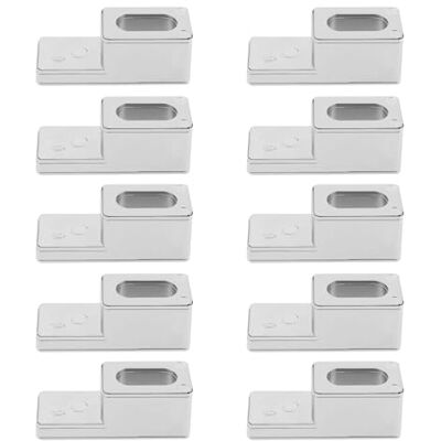 YINETTECH 10 peças suportes para painel de vidro de chuveiro de 6 mm plástico ABS cromado clipe de retenção para gabinete de casa de banho acessório braçadeira de porta suporte clipe de retenção YINETTECH 10 peças suportes para painel de vidro de chuveiro de 6 mm plástico ABS cromado clipe de retenção para gabinete de casa de banho acessório braçadeira de porta suporte clipe de retenção