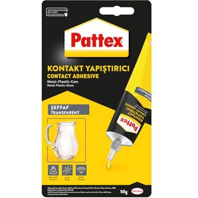 Pattex Cola de contacto, para trabalhos de bricolagem, cor transparente, 50 g () Pattex Cola de contacto, para trabalhos de bricolagem, cor transparente, 50 g ()