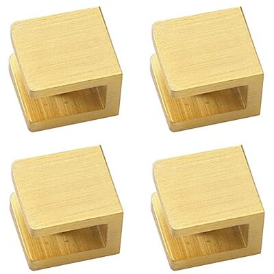 LukLoy Conjunto de abraçadeiras de vidro de 4 unidades, suporte para prateleira de vidro com clipe de suporte sem necessidade de perfuração (8-10 mm, dourado) LukLoy Conjunto de abraçadeiras de vidro de 4 unidades, suporte para prateleira de vidro com clipe de suporte sem necessidade de perfuração (8-10 mm, dourado)