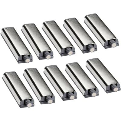 LOOTICH Push to Open Travos de mola de aço Pargo primavera com fecho de pressão com acabamento em níquel automático capturas para porta de móveis armário de cozinha complemento 10 unidades LOOTICH Push to Open Travos de mola de aço Pargo primavera com fecho de pressão com acabamento em níquel automático capturas para porta de móveis armário de cozinha complemento 10 unidades