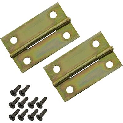 HMF 6496 Dobradiça decorativa vintage, dobrável, metal pequeno, 2 unidades, 35 x 21 mm, cor dourada HMF 6496 Dobradiça decorativa vintage, dobrável, metal pequeno, 2 unidades, 35 x 21 mm, cor dourada