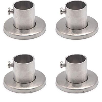 SeeRaphee Suporte de flange para barra de armário em aço inoxidável 304 para tomadas de poste de armário, adequado para tubos de armário de até 19 mm de diâmetro externo, parafusos incluídos SeeRaphee Suporte de flange para barra de armário em aço inoxidável 304 para tomadas de poste de armário, adequado para tubos de armário de até 19 mm de diâmetro externo, parafusos incluídos