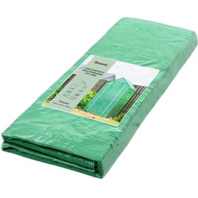 Capa de estufa Outsunny - PE reforçado resistente a UV, Ventilação Capa de estufa Outsunny - PE reforçado resistente a UV, Ventilação