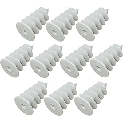 AERZETIX Conjunto de 10 buchas helicoidais Ø 8 x 50 mm para fixação em isolamento de poliestireno poliuretano EPS XPS, para parafusos 4,0 4,5 mm, diâmetro da cabeça 25 mm em plástico AERZETIX Conjunto de 10 buchas helicoidais Ø 8 x 50 mm para fixação em isolamento de poliestireno poliuretano EPS XPS, para parafusos 4,0 4,5 mm, diâmetro da cabeça 25 mm em plástico