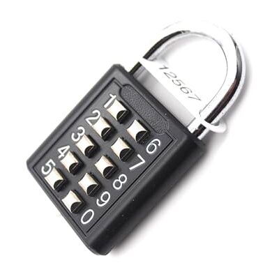 zeng combinação de botões de 10 dígitos, bloqueio de senha, sem chave, adequado para, viagens, vestiários, campus, armários para bagagem, garagens zeng combinação de botões de 10 dígitos, bloqueio de senha, sem chave, adequado para, viagens, vestiários, campus, armários para bagagem, garagens