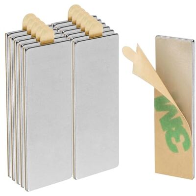ECENCE Imanes de Neodimio Autoadhesivos 12 Piezas 30x10x1mm Ímanes quadrados de neodímio com revestimento NiCuNi e superfície autoadesiva para fixação prática ECENCE Imanes de Neodimio Autoadhesivos 12 Piezas 30x10x1mm Ímanes quadrados de neodímio com revestimento NiCuNi e superfície autoadesiva para fixação prática