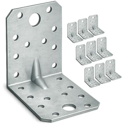 OMIdeas 10 x esquadra para cargas pesadas (70 x 70 x 55 x 1,5) conector de ângulo conectores angulares com flange galvanizada OMIdeas 10 x esquadra para cargas pesadas (70 x 70 x 55 x 1,5) conector de ângulo conectores angulares com flange galvanizada