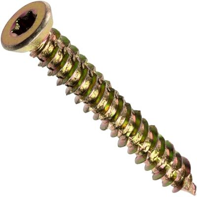 AERZETIX C44661 Jogo de 20 parafusos para betão Ø7,5x52mm com ranhura de estrela T30 montagem direta sem buchas com cabeça fresada em aço fixação de ancoragem para construção em madeira AERZETIX C44661 Jogo de 20 parafusos para betão Ø7,5x52mm com ranhura de estrela T30 montagem direta sem buchas com cabeça fresada em aço fixação de ancoragem para construção em madeira