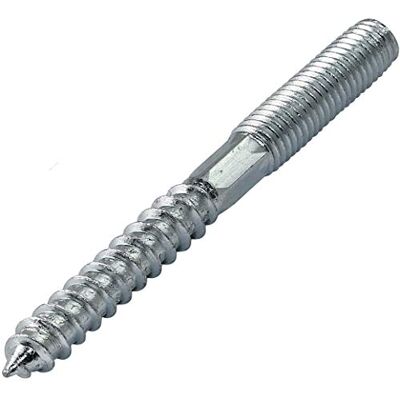 AERZETIX Conjunto de 10 Parafuso de rosca dupla Espárrago Ponta de parafuso Metal/Madeira com ou sem taco Ø8x80mm Aço galvanizado Cor prata C44777 AERZETIX Conjunto de 10 Parafuso de rosca dupla Espárrago Ponta de parafuso Metal/Madeira com ou sem taco Ø8x80mm Aço galvanizado Cor prata C44777