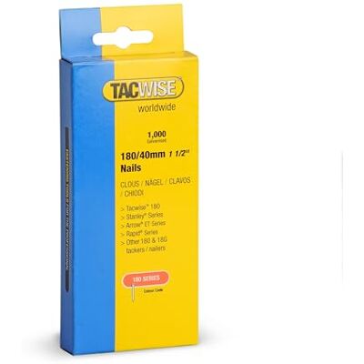 TACWISE Pregos Brad galvanizados de tipo 18 g/40 mm, embalagem de 1000 TACWISE Pregos Brad galvanizados de tipo 18 g/40 mm, embalagem de 1000
