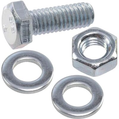 AERZETIX Conjunto de 25 parafusos M6 x 16 mm com cabeça hexagonal 50 arruelas M6 x 12 mm 25 porcas hexagonais M6 para bricolage e fixação leve, em aço AERZETIX Conjunto de 25 parafusos M6 x 16 mm com cabeça hexagonal 50 arruelas M6 x 12 mm 25 porcas hexagonais M6 para bricolage e fixação leve, em aço