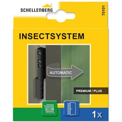 Schellenberg Dobradiça mosquiteira de plástico PLUS/premium, fecho automático para fixação, antracite Schellenberg Dobradiça mosquiteira de plástico PLUS/premium, fecho automático para fixação, antracite