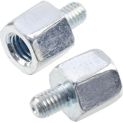 AERZETIX C76002 Conjunto de 2 redutores de rosca métrica para parafuso porca união para aparafusar M8 fêmea a M6 macho em aço AERZETIX C76002 Conjunto de 2 redutores de rosca métrica para parafuso porca união para aparafusar M8 fêmea a M6 macho em aço