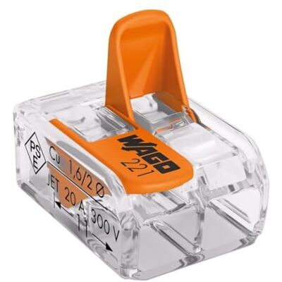 WAGO 222 – 412 Alavanca de 2 portas gaiola braçadeira bloco de terminais conectores cinzento (pacote de 10) WAGO 222 – 412 Alavanca de 2 portas gaiola braçadeira bloco de terminais conectores cinzento (pacote de 10)