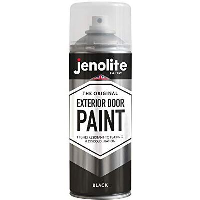 JENOLITE Tinta em spray preto, 400 ml, RAL 9005, para portas exteriores e multisuperfície JENOLITE Tinta em spray preto, 400 ml, RAL 9005, para portas exteriores e multisuperfície