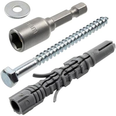 AERZETIX Kit de 50 buchas de nylon Ø 8 x 60 mm 50 tiras de fundo Ø 5 x 60 mm 50 arruelas largas para parafuso M5 1 copo de aparafusamento hexagonal interior de 1/4" SW8 AERZETIX Kit de 50 buchas de nylon Ø 8 x 60 mm 50 tiras de fundo Ø 5 x 60 mm 50 arruelas largas para parafuso M5 1 copo de aparafusamento hexagonal interior de 1/4" SW8