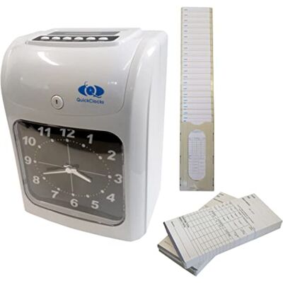 QuickClocks Relógios de fixação, registrador de tempo, (inclui cartões e prateleira de cartões) QuickClocks Relógios de fixação, registrador de tempo, (inclui cartões e prateleira de cartões)