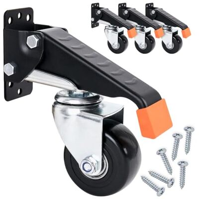 HMF 6750 rodas para carga pesada (65 mm, até 300 kg, 4 unidades), cor preta HMF 6750 rodas para carga pesada (65 mm, até 300 kg, 4 unidades), cor preta