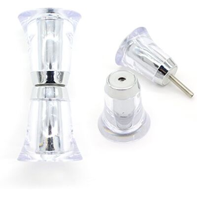 Linwnil 2 pares de maçanetas para porta de duche em forma de cone, de acr & iacute; lico transparente Linwnil 2 pares de maçanetas para porta de duche em forma de cone, de acr & iacute; lico transparente